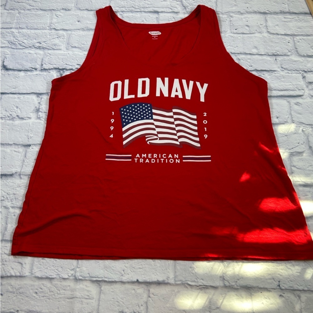 Old Navy Red American Tradition 2019 Sleeveless Tank Top. Size Xl